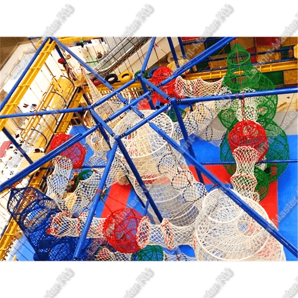 Детский веревочный парк для торгового центра "Паутина"
