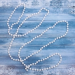 Бусы на ёлку 2,0 м «Шарик средний» d-8мм, Белый