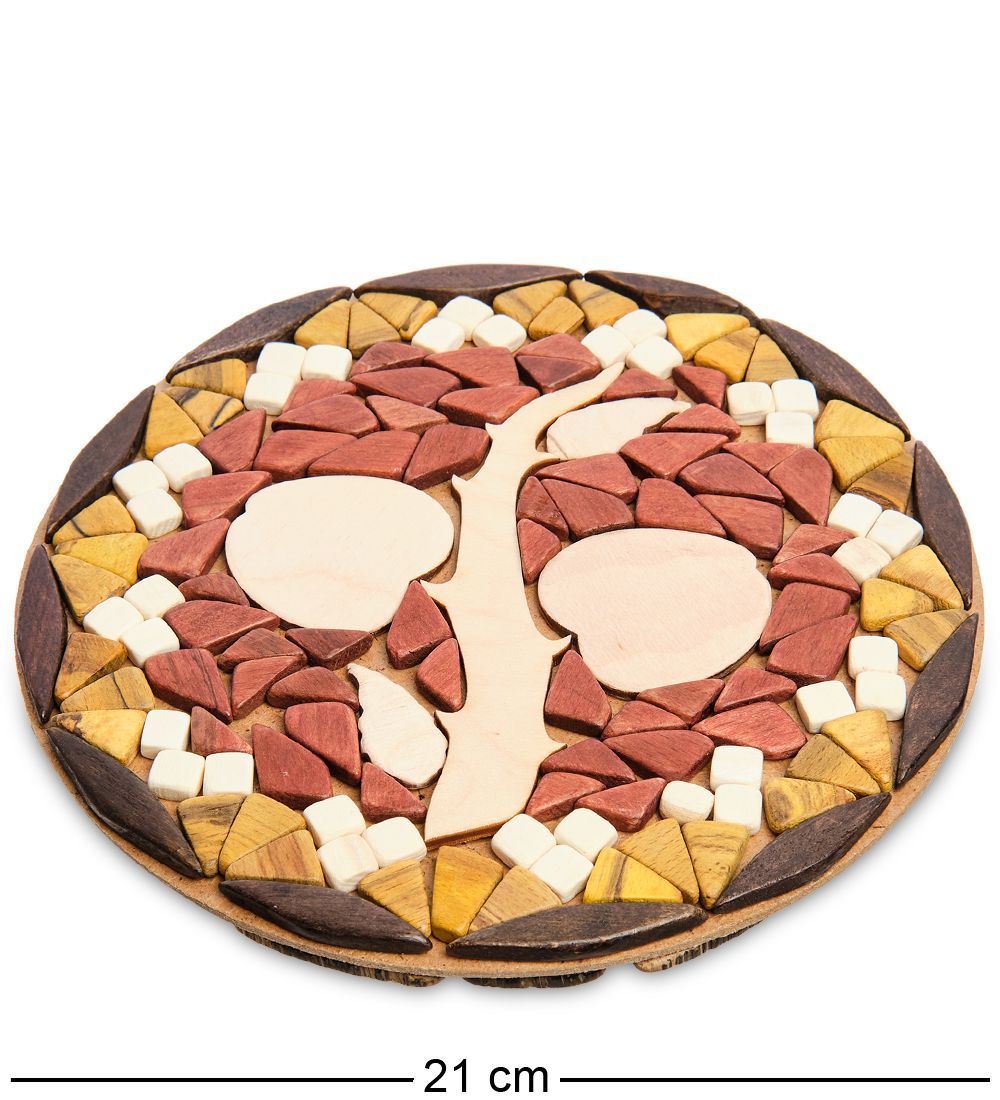 Народные промыслы ДР-502/6 Подставка под горячее, круглая «Мозайка» 20х20