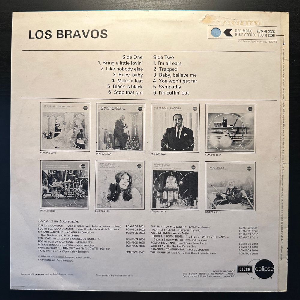 Los Bravos - Los Bravos (Англия 1970г.)