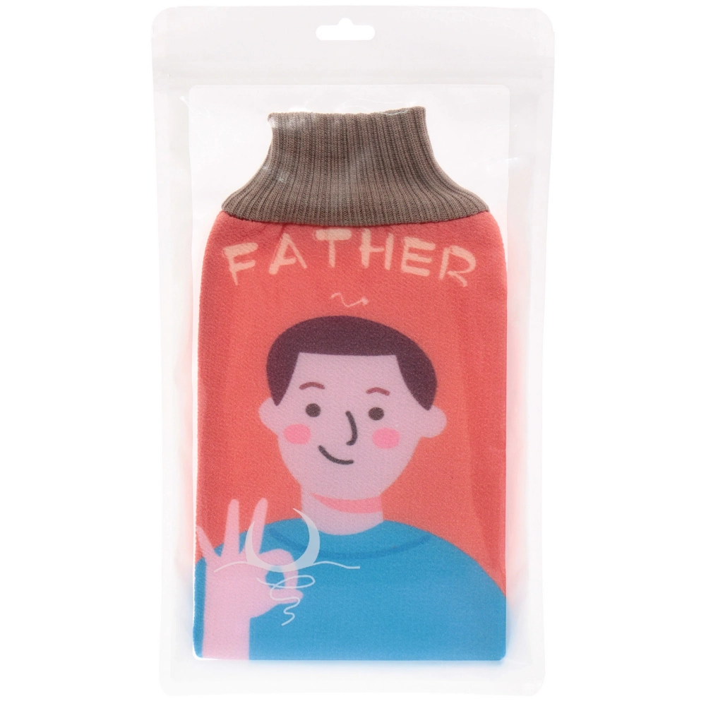 Мочалка - варежка массажная «Premium - МОЯ СЕМЬЯ», папа, 24,5*15,5см (ZIPпакет)