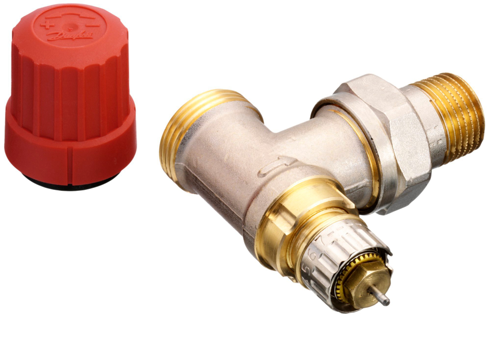 Клапан для однотрубной систмы Danfoss RTD-G ДУ 25 угловой