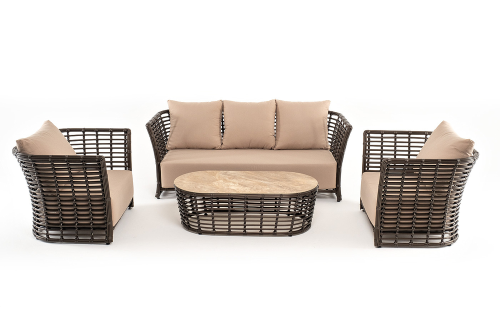 "Валенсия" лаунж-зона из искусственного ротанга, цвет бронзовый