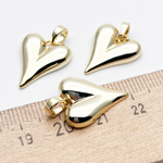 Подвеска Сердце, позолота, размер 18*15 мм + бейл 6 мм, цена за 1 шт