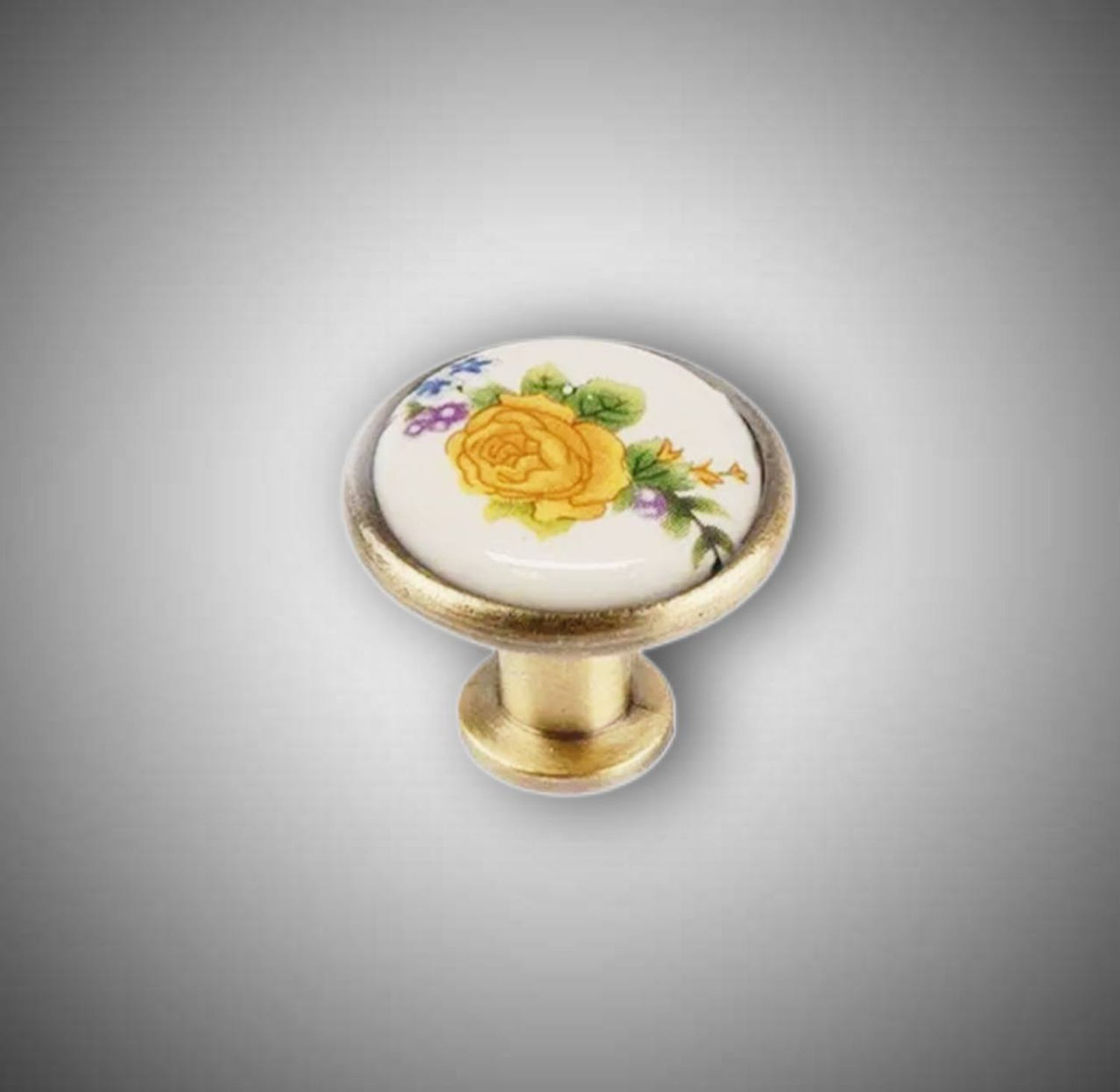 ручка ,бронза\рисуню цветы , (3,1см)