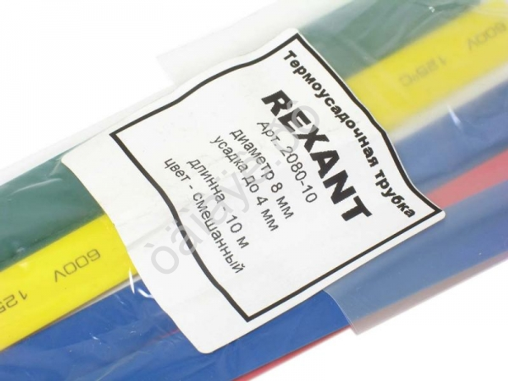 Кембрик  (8мм) REXANT цвет-микс (10м)  2080-10