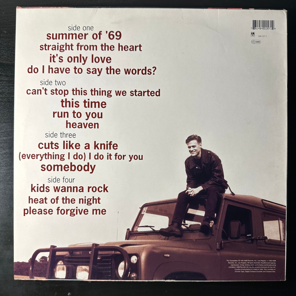 Bryan Adams ‎– So Far So Good 2LP (Германия 1993г.)