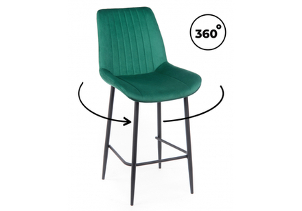 Барный стул Woodville Седа 360 зеленый (zd 667), черный np, ножки черные