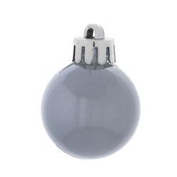 GAEM Набор из 12шт Украшение новогоднее Шар "Голубой шелк", D4 см, L9,5 W9,5 H10,5 см