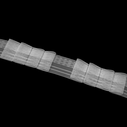 Шторная лента Oz-Is арт. 4444 МР, коэф сборки 1:2,5, цвет прозрачный (ширина 80 mm)