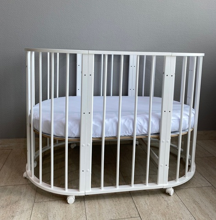 Кроватка-трансформер "МеrryHappy Mini" (МерриХэппи Мини) 6 в 1, цвет белый