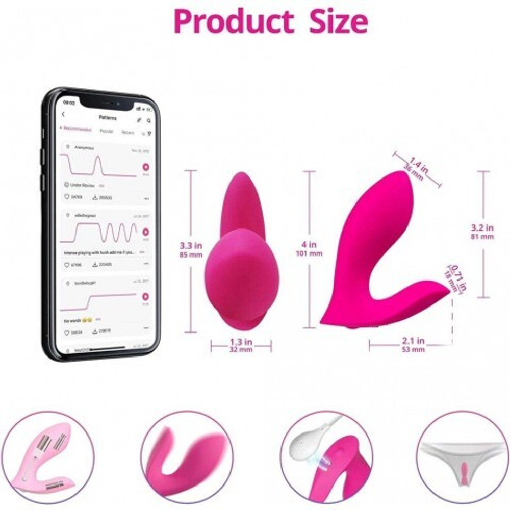 Двойной вибратор Flexer Lovense (для точки G и клитора)