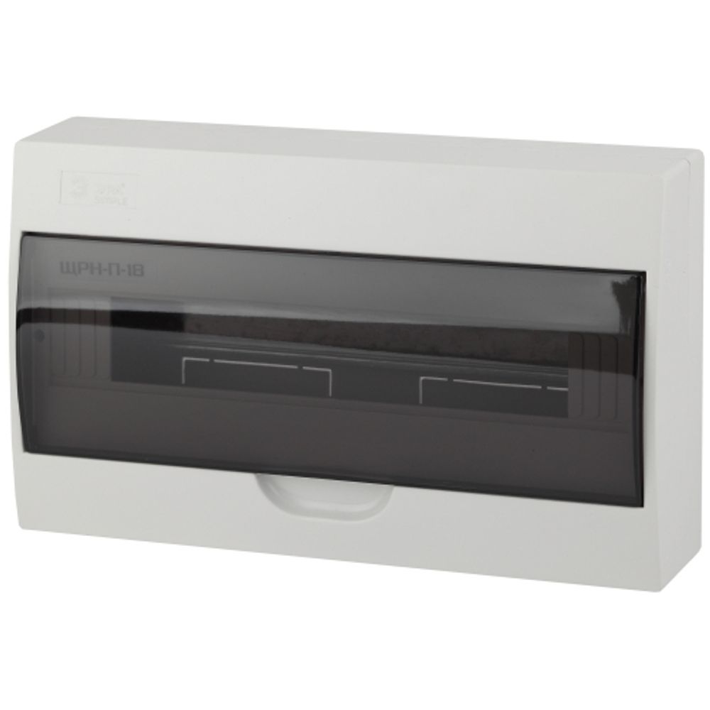 Корпус пластиковый навесной ЭРА SIMPLE ЩРН-П-18 IP41 прозрачная крышка белый