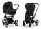 Детская коляска Cybex Priam IV 2 в 1 Deep Black шасси Chrome Black