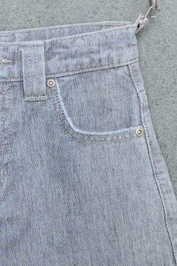 ZARA STORIESZ - ДЖИНСЫ BAGGY BALLOON ИЗ РЕЛЬЕФНОЙ ТКАНИ, СИНИЙ МЕЛАНЖ