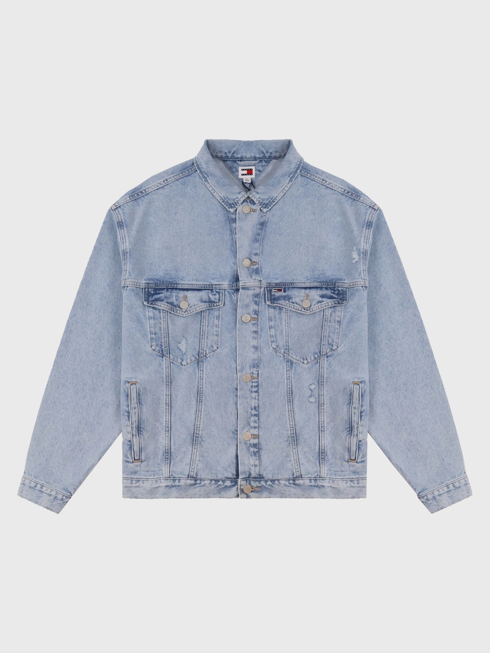Джинсовая куртка Tommy Jeans Oversized Fit Flag Trucker Denim Light