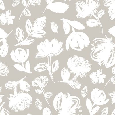 Белые цветы на бежевм фоне