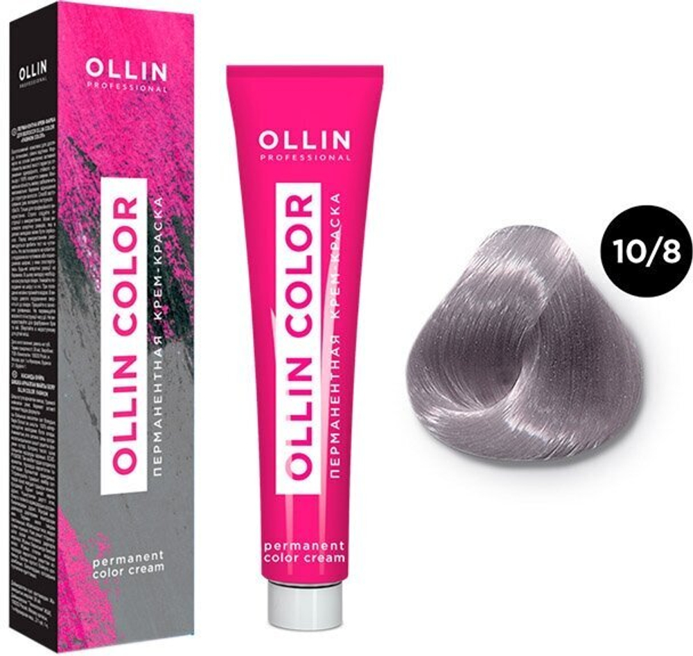 OLLIN COLOR 10/8 светлый блондин жемчужный 60мл Перманентная крем-краска для волос