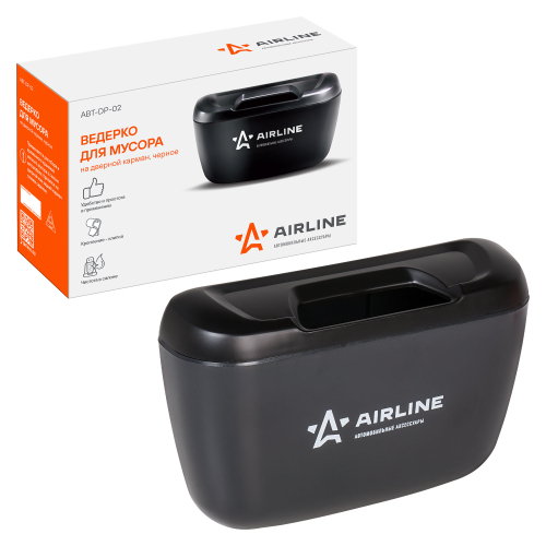 Ведерко для мусора на дверной карман черное Airline