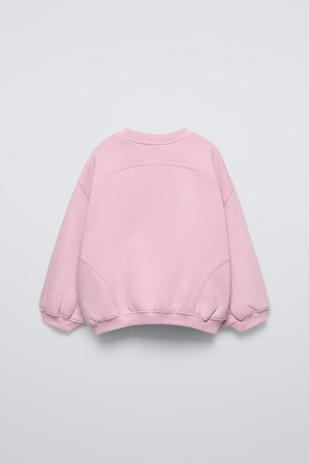 ZARA ОДНОТОННАЯ ТОЛСТОВКА С НАДПИСЬЮ, РОЗОВЫЙ