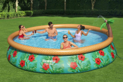 Бассейн надувной Bestway Fast Set Paradise Palms 457х84 см + фильтр-насос 2006 л/ч (57416 BW)