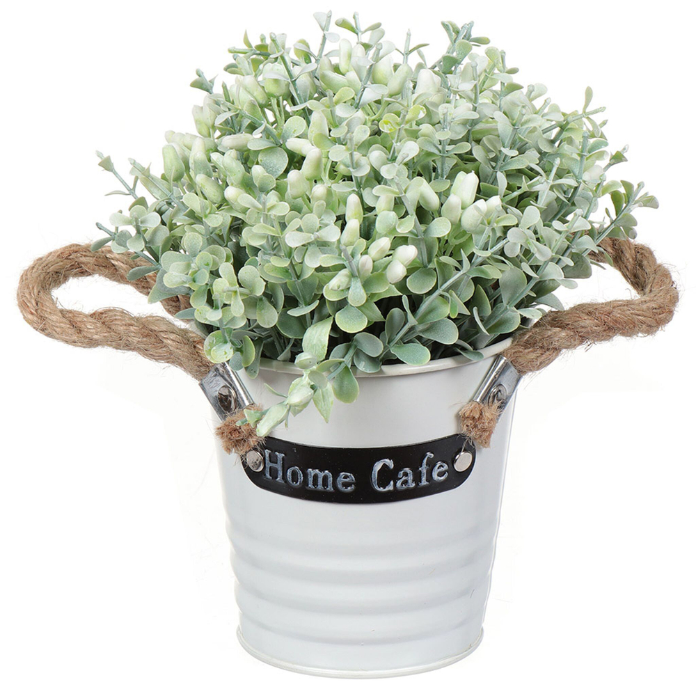 Цветок искусственный декоративный Куст с ягодами, в ведерке, 18 см, Y6-2049