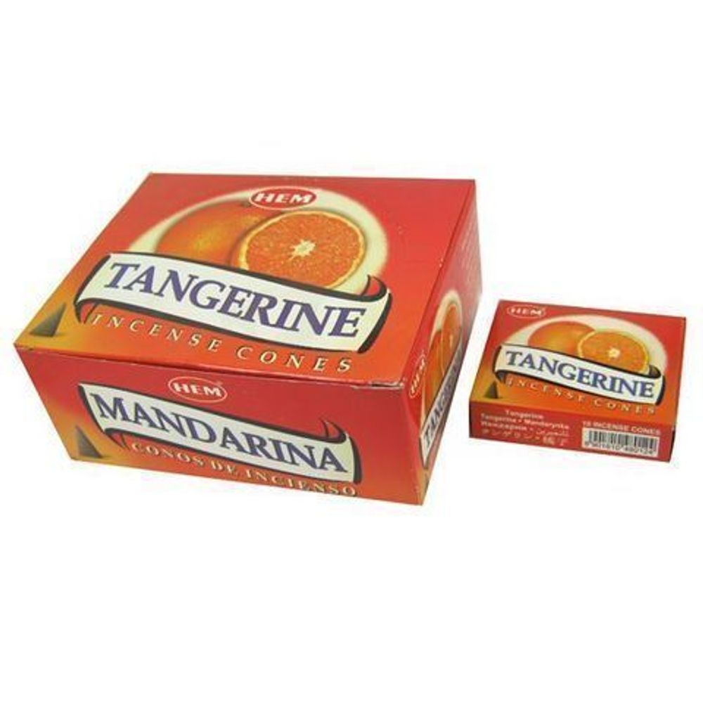 HEM Tangerine Благовоние-конус Мандарин, 10 шт