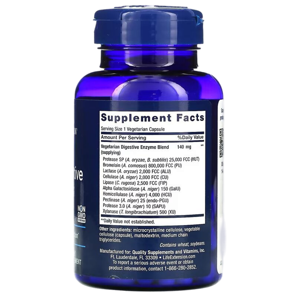 Life Extension Enhanced Super Digestive Enzymes 60 veg capsules, Ферменты