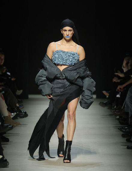 Топ-бюстье из денима, голубой