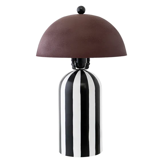 Светильник настольный Anniken, Ø25х38 см, черный/белый/сливовый