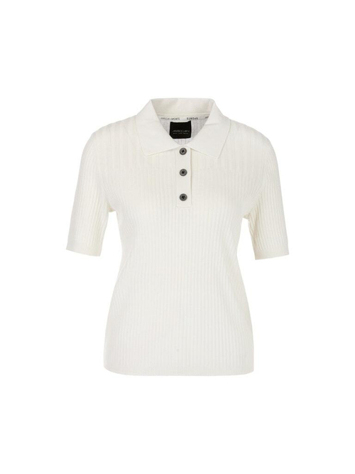 Marc Cain Поло из шерсти в рубчик