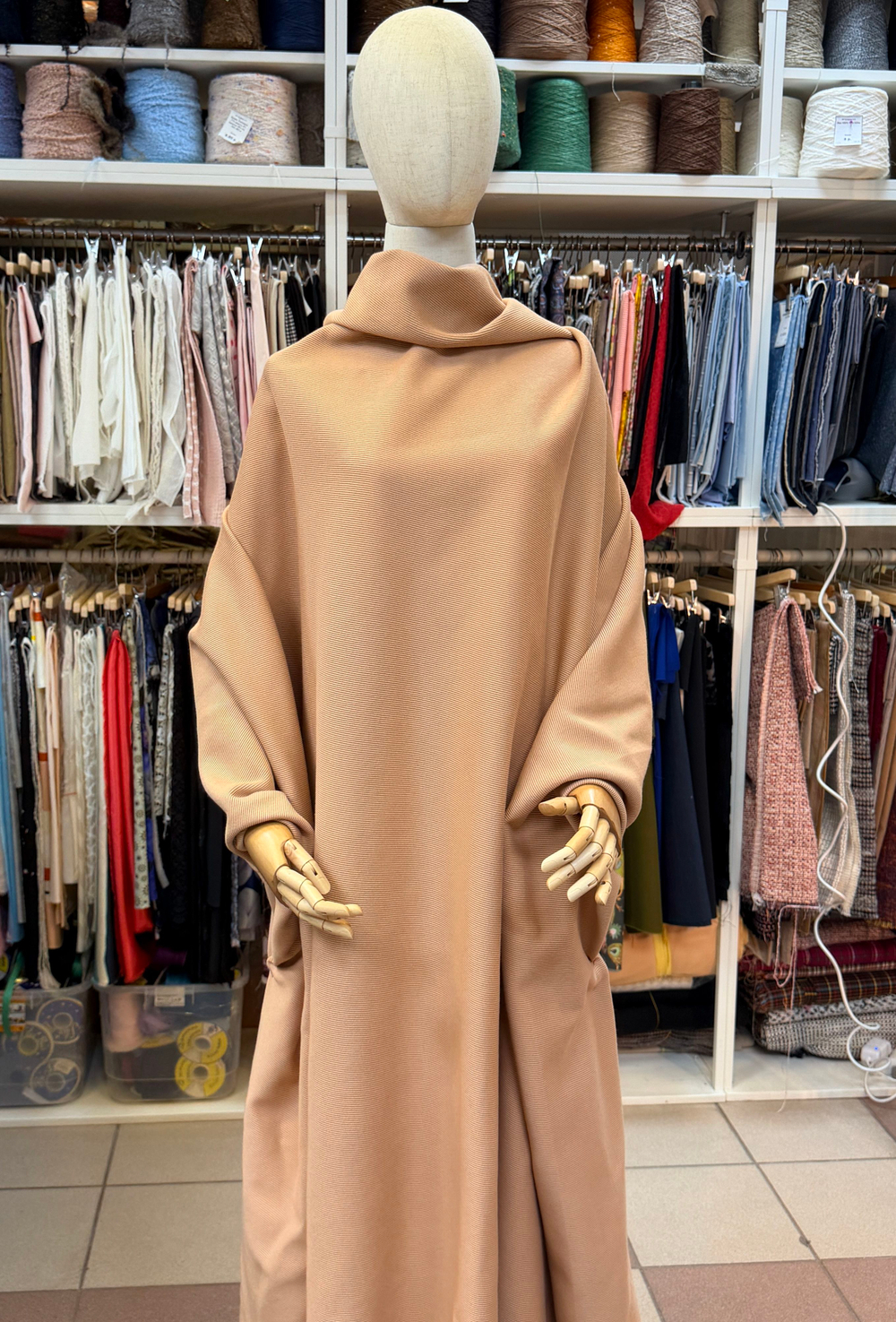 Ткань костюмная (Италия) 49% шерсть мериноса 51% хлопок ш 140см отрез 1,7 м