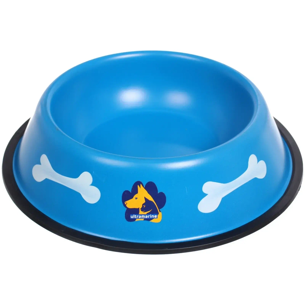 Миска из нержавеющей стали с силиконовым нескользящим ободком «ЛЮБИМЫЙ БРО», цвет синий, 22см/500мл