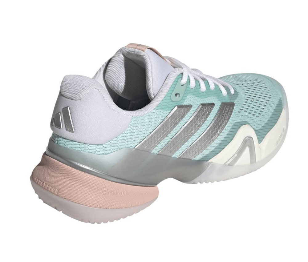 Женские Кроссовки теннисные Adidas Barricade 14 W - semi flash aqua/silver metallic/blush pink