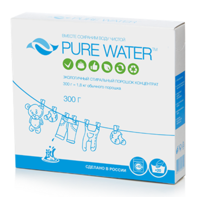Стиральный порошок PURE WATER Экологичный концентрат, 0.3 кг