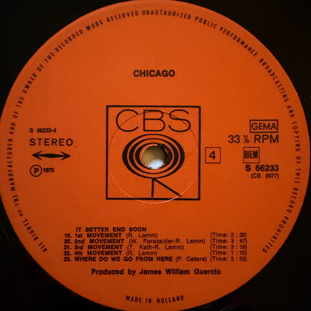 Chicago ‎– Chicago 2LP (Голландия 1970г.) Т