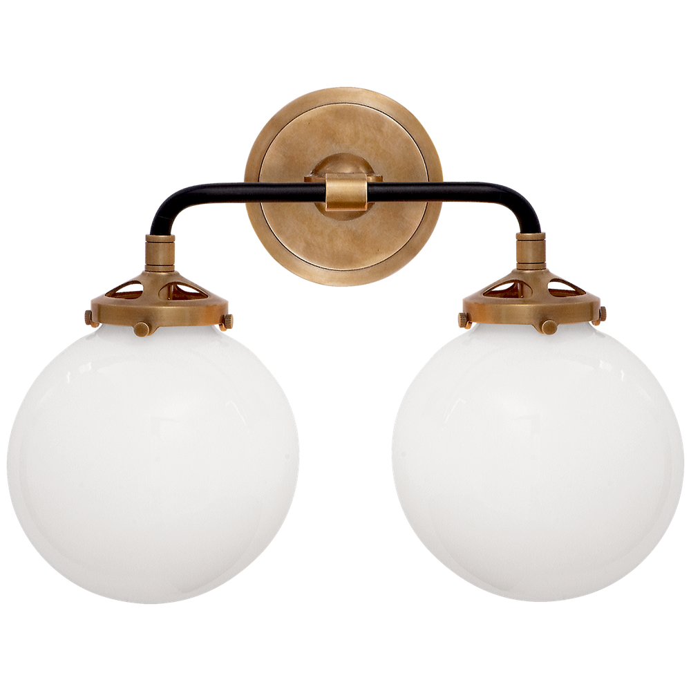 Настенный светильник Visual Comfort Bistro Double Light Curved Sconce