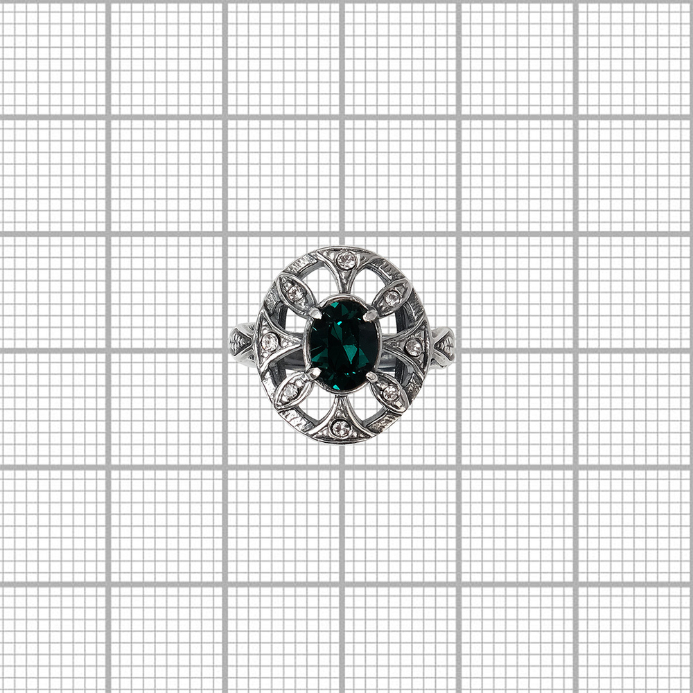 "Луара"  кольцо в серебряном покрытии из коллекции "Леди" от Jenavi