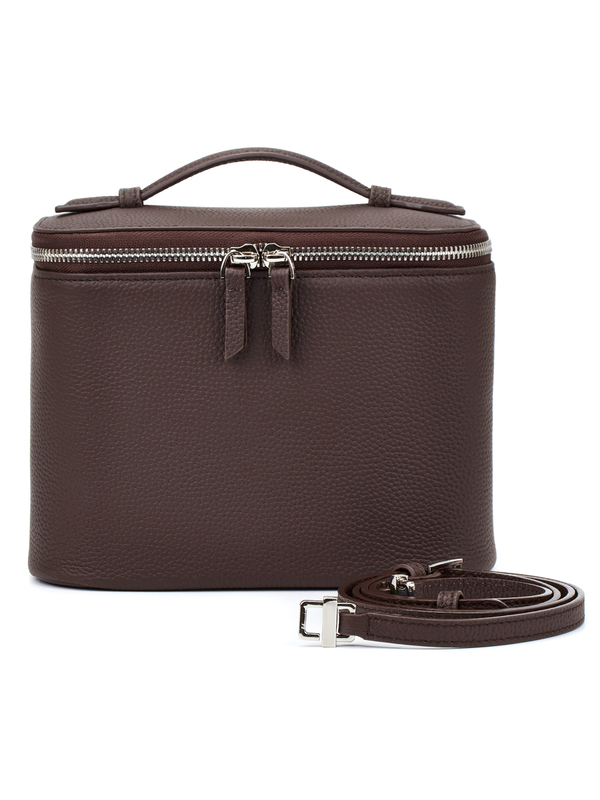 Кейс для косметики ADELINE шоколадного цвета