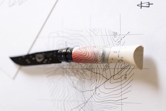 Складной нож Opinel №8, Escapade Azimut , 002443 c клинком из стали Sandvik™ 12С27, рукоять дерево (Бук)