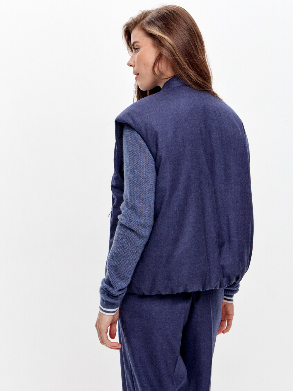 Жилет на молнии из шерсти