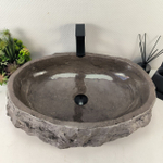 Раковина из мрамора Erozy Grey EM-64985 64*44*16 0888
