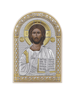 Спаситель, икона арочная, пластик белый 80х115