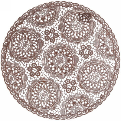 Салфетка на стол 38см «Кружево» шоколад