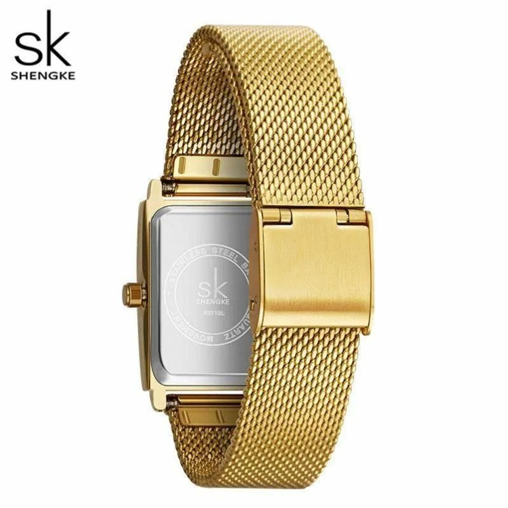 Часы наручные женские кварцевые золотистые