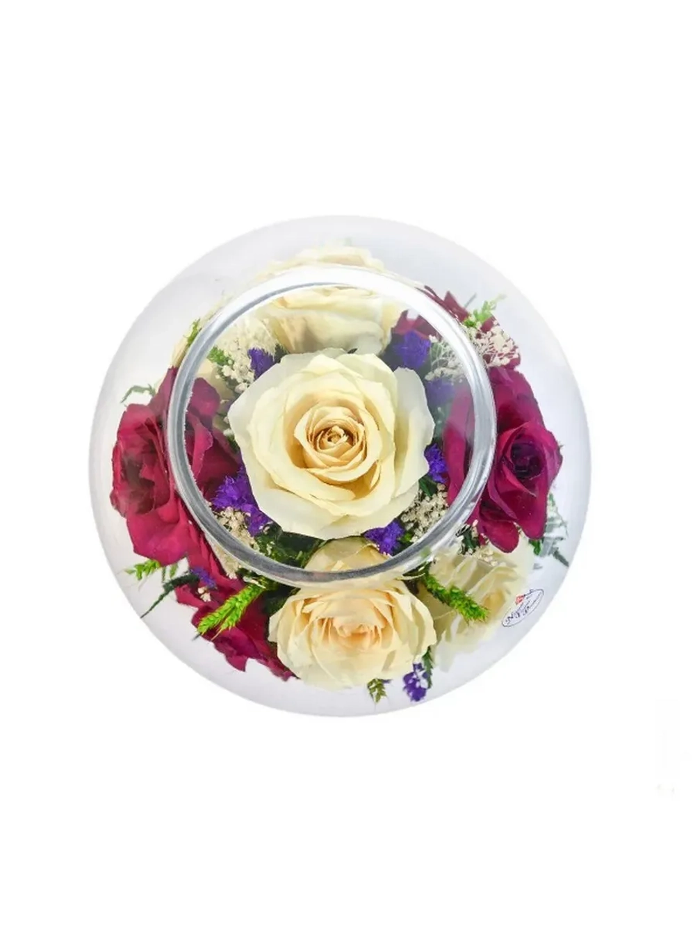 натуральные цветы в стекле, вакуум 02.18