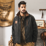 Американская ретро-мотоциклетная кожаная куртка мужской осенний и зимний тренд крутой парень охотничий тренд