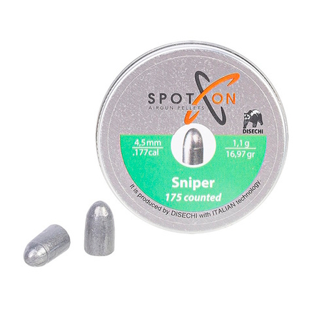 Пули пневм. SPOTON Sniper 4,5мм 1,1гр 175шт