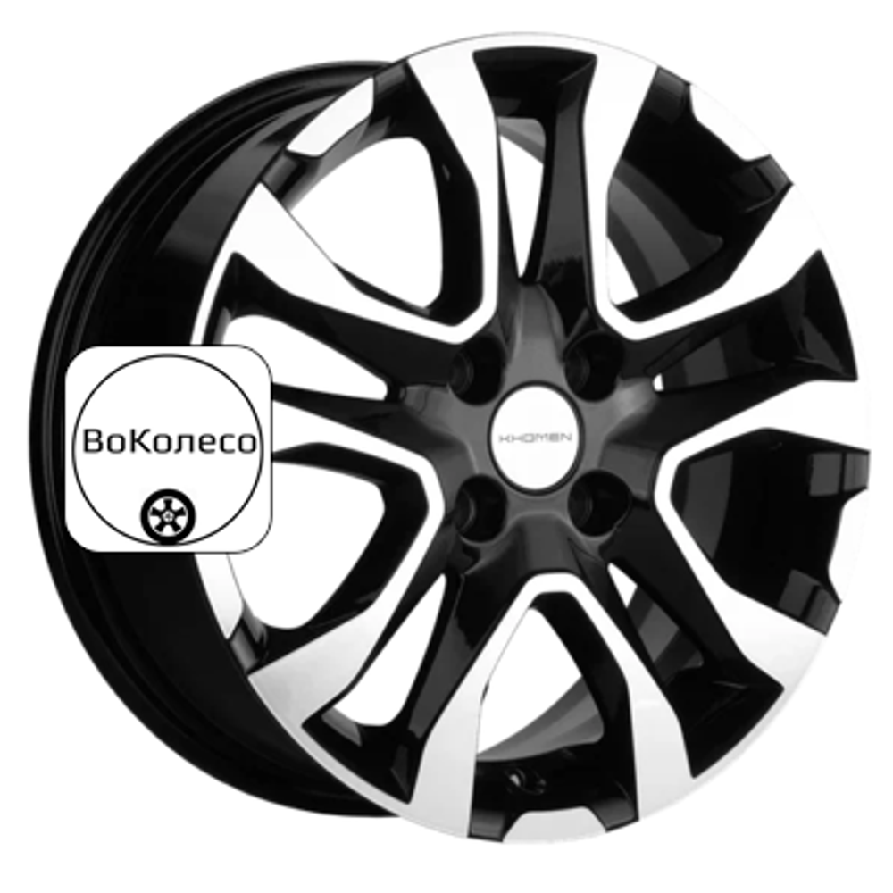 6x15/4x100 ET45 D56,6 KHW1503 (Nexia) Black-FP Khomen Wheels