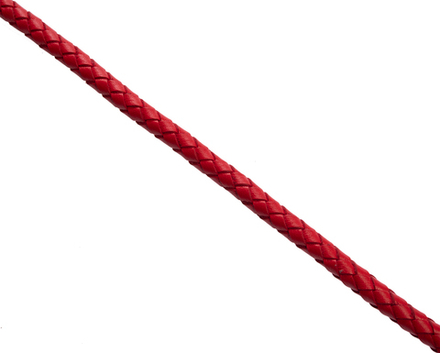 Шнурок плетеный красный Ø 4.0 мм, дл. 50 см